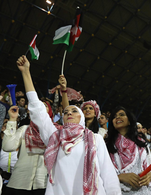 Jordanian football fans attend a recent match at the FIFA U-17 Women’s World Cup in Jordan (Photo courtesy of FIFA Women’s World Cup Facebook page)